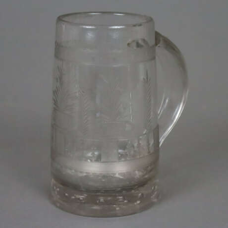 Bierhumpen mit Luftblasen - um 1800, dickwandiges … - Foto 1