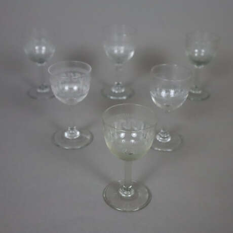 Satz von sechs Likörgläsern - Frankreich um 1930, … - Foto 1