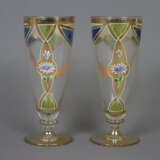 Ein Paar Gläser - Böhmen, teils eingefärbtes Glas,… - Foto 1