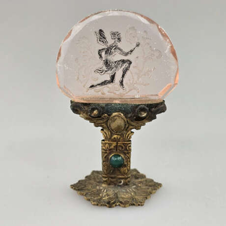 Zierobjekt - wohl Böhmen um 1900, rosa eingefärbte… - Foto 1