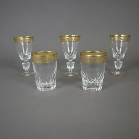 Fünf prunkvolle Goldrandgläser - Josephinenhütte 2… - Foto 1
