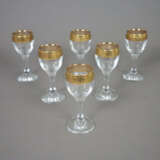 Sechs Likörgläser - 20. Jh., farbloses Glas, Mündu… - photo 1