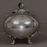 Biedermeier-Zuckerdose mit Knotengriff - Silber ge… - Foto 2