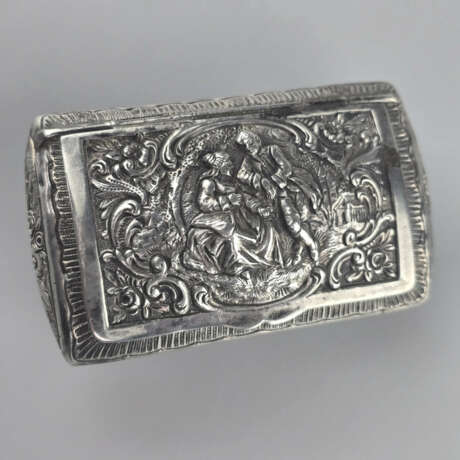 Zierdose - Silber (geprüft), innen vergoldet, läng… - Foto 1 Zierdose - Silber (geprüft), innen vergoldet, läng… - Foto 1