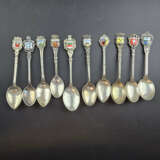 10 Andenkenlöffel - 800/835/915er Silber, gepunzt,… - фото 1