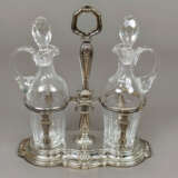 Essig-Öl-Menage - Silbergestell 835/000, geglieder… - Foto 1