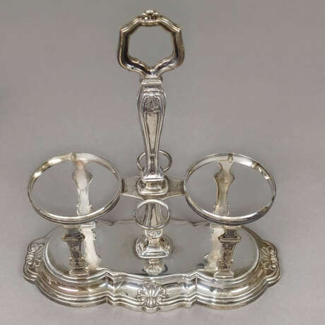 Essig-Öl-Menage - Silbergestell 835/000, geglieder… - Foto 2 Essig-Öl-Menage - Silbergestell 835/000, geglieder… - Foto 2