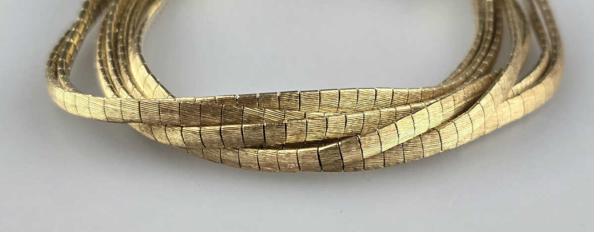 Goldarmband - Italien 1960/70er Jahre, Gelbgold 58… Goldarmband - Italien 1960/70er Jahre, Gelbgold 58…