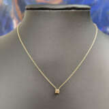 18K-Diamantanhänger an zarter Kette - Gelbgold 750… - photo 2