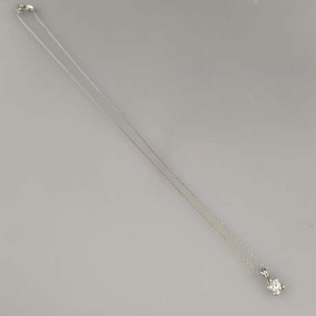 18K-Diamantanhänger an zarter Kette - Weißgold 750… - photo 2 18K-Diamantanhänger an zarter Kette - Weißgold 750… - photo 2