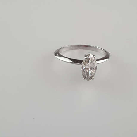 Eleganter Solitärring - Weißgold 750/000, gestempe… - фото 1