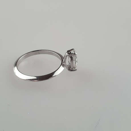 Eleganter Solitärring - Weißgold 750/000, gestempe… - фото 2