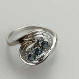 Filigraner Goldring mit Saphiren und Diamanten - W… - Foto 1