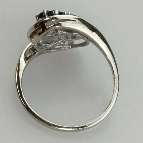 Filigraner Goldring mit Saphiren und Diamanten - W… - Foto 2