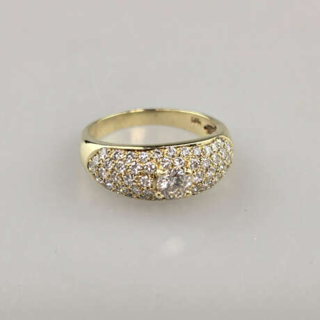 Diamantring - Gelbgold 585/000, zentraler Diamant … - photo 2 Diamantring - Gelbgold 585/000, zentraler Diamant … - photo 2