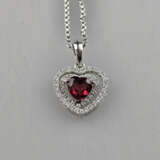 Diamant-Herzanhänger mit Kette - Anhänger Weißgold… - photo 1