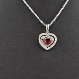 Diamant-Herzanhänger mit Kette - Anhänger Weißgold… - photo 2