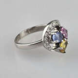 Farbenfroher Saphirring - Weißgold 750/000 (18 K),… - photo 2