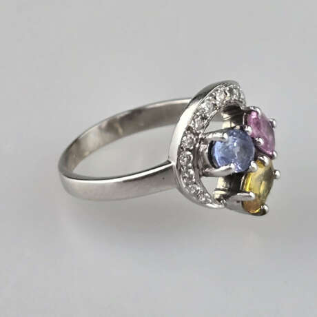 Farbenfroher Saphirring - Weißgold 750/000 (18 K),… - photo 2