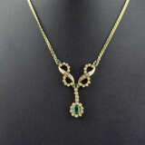 Goldcollier mit Smaragden und Diamanten - Gelbgold… - photo 1