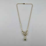 Goldcollier mit Smaragden und Diamanten - Gelbgold… - photo 2