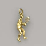 18K-Anhänger "Tennisspieler" - Gelbgold 750/000, L… - photo 1