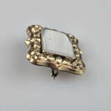 Antike Brosche - Gelbgold 375/000 (9 K), rechtecki… - фото 2