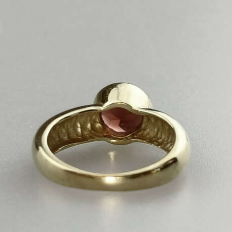 Granatring - Gelbgold 585/000 (14 K), gestempelt, … - фото 2