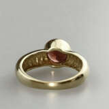 Granatring - Gelbgold 585/000 (14 K), gestempelt, … - фото 2