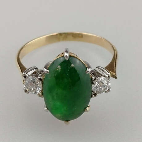 Jadering mit Diamanten - Gelb-/Weißgold 585/000 (1… - photo 1