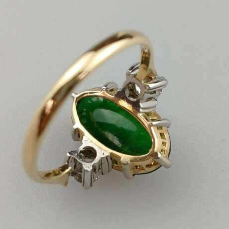 Jadering mit Diamanten - Gelb-/Weißgold 585/000 (1… - photo 2
