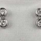 Paar 18K-Ohrstecker mit Diamanten - Weißgold 750/0… - photo 1