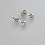 Paar 18K-Ohrstecker mit Diamanten - Weißgold 750/0… - фото 2