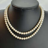 Perlencollier - zweireihig aufgezogene champagnerf… - фото 1