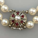 Perlencollier - zweireihig aufgezogene champagnerf… - фото 2