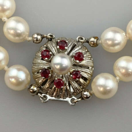 Perlencollier - zweireihig aufgezogene champagnerf… - фото 2