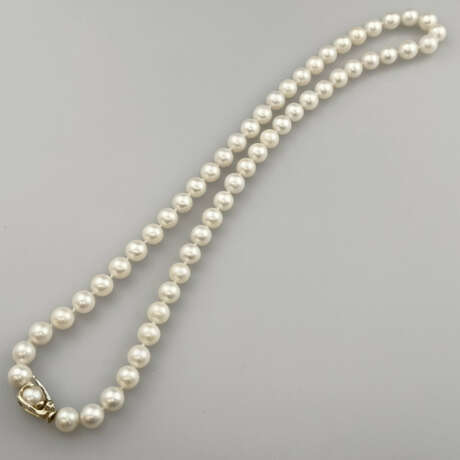 Perlencollier mit Goldverschluss - Zuchtperlenkett… - фото 1