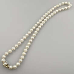 Perlencollier mit Goldverschluss - Zuchtperlenkett…
