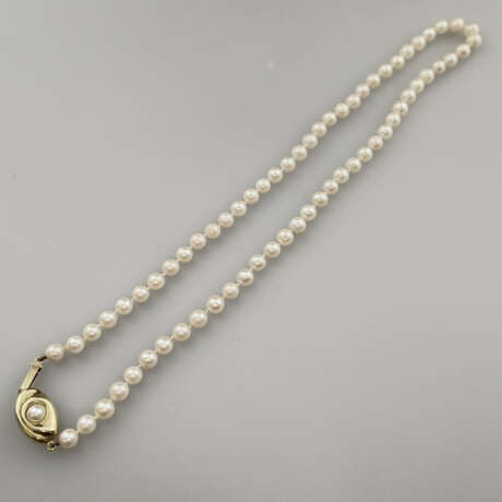 Perlenkette mit Goldverschluss - Zuchtperlenkette … - photo 1