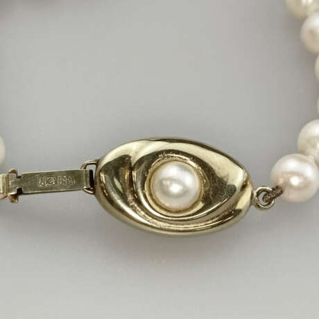 Perlenkette mit Goldverschluss - Zuchtperlenkette … - photo 2