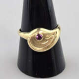 Goldring mit Rubin - Gelbgold 585/000 (14K), geste… - photo 1