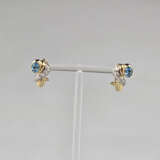 Ein Paar Tricolor-Topasohrstecker mit Diamanten - … - photo 1