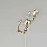 Ein Paar Tricolor-Topasohrstecker mit Diamanten - … - photo 2