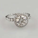 Diamantring in Weißgold - 585/000 (14 K), zentrale… - фото 2