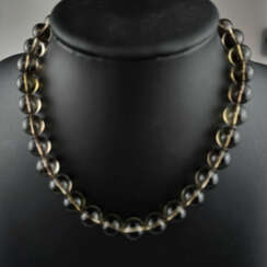 Rauchquarzkette - 33 geschliffene, fein polierte K…