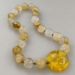 Schweres Collier - 23 fein polierte Kugeln aus Nat…