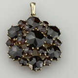 Antiker floraler Granatanhänger - Gelbgold 333/000… - фото 1