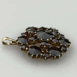 Antiker floraler Granatanhänger - Gelbgold 333/000… - фото 2