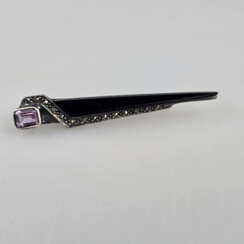 Silberbrosche im Art Déco-Stil - Sterling Silber 9…