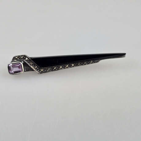 Silberbrosche im Art Déco-Stil - Sterling Silber 9… - фото 1 Silberbrosche im Art Déco-Stil - Sterling Silber 9… - фото 1